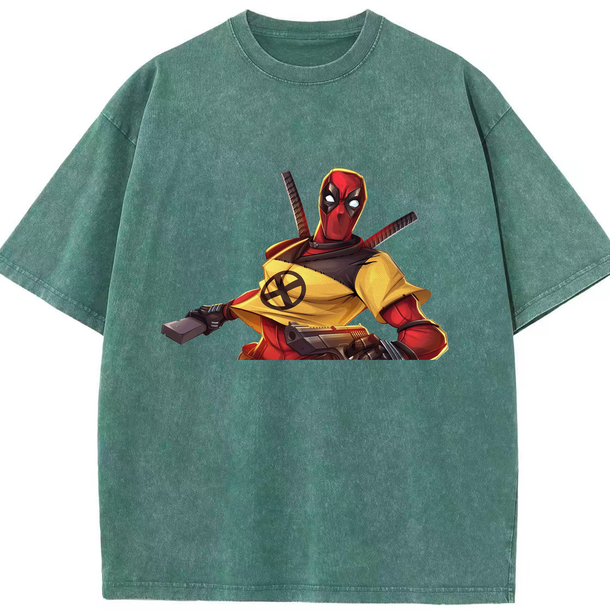 （画像用） Deadpool デッドプール 綿100% ヴィンテージ風 半袖Tシャツ（フロントプリント）